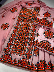 Balochi Dress - Lawn Fabric with Handmade Mirror and Machine Embroidery S13